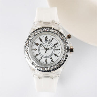 

Transparent Silicone Couple Watches With LED Night Light