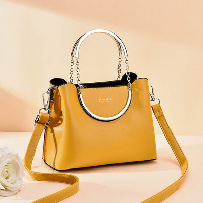 

Baggage ladies fashion ladies carry large capacity simple temperament inclined bags single shoulder texture