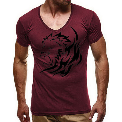 

Toponeto Summer Mens Fashion Casual Letter Solid Color Print Short Sleeve T-Shirt Blouse