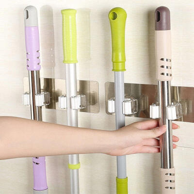 

Magic PVC Mop Holder Brush Broom Hanger Kitchen Organizer Bathroom Tool Durable