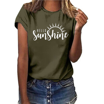 

Starmoon Women Girls Plus Size Print Shirt Short Sleeve T Shirt Blouse Tops