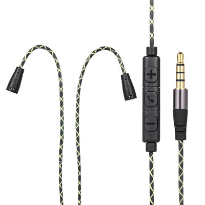 

35mm Wired Earphones Cable Detachable Replacement Headphone Cord In-line Control w Microphone for Sennheiser IE8 IE8i IE80 Headp