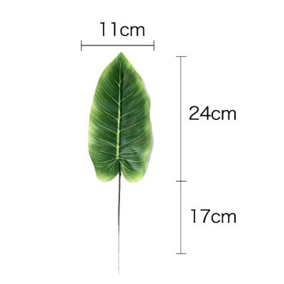 

20pcs Artificial Fake Monstera Palm Leaves Leaf-shaped Green Plants Wedding DIY Decoration Flowers Arrangement Plant Leaf