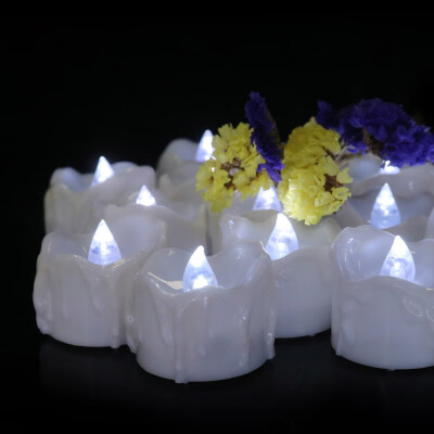 

New Hot 12PCS Easter Tears Type Electronic Candle Flashing LED Electronic Tea Wax Propose Marriage Year Candle Decoration Home