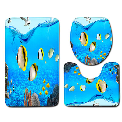 

〖Follure〗3pcs Non-Slip Bath Mat Bathroom Kitchen Carpet Doormats Decor