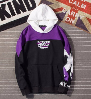

new 2018 fashion nice embroidery embroidery graffiti hip-hop hooded men&women