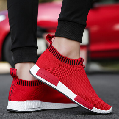 

2019 summer&summer breathable flying woven sports casual mens shoes shoes running shoes fashion wild Korean version of the small white shoes tide