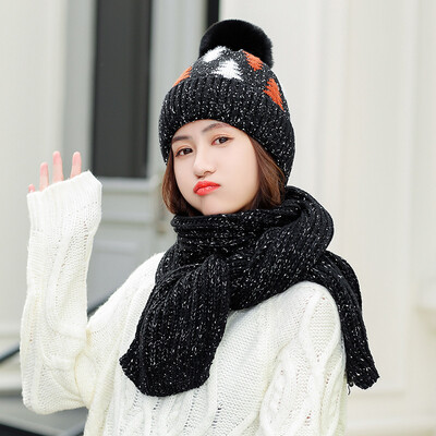 

Hat Womens winter Korean fashion all kinds of plush warm autumn&winter cycling womens sweet&lovely knitting wool hat