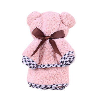 

Cute Bear Shape Soft Absorbent Towel Quick-Drying Baby Hand Face Towels