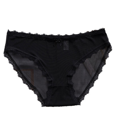 

Womens Panties Fashion Sexy Lace Low Rise Breathable Mesh Briefs Ultra-thin Seamless