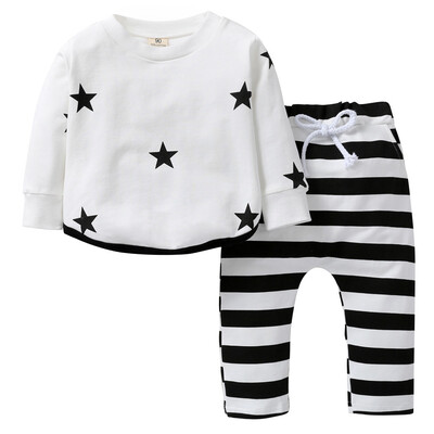 

Newborn Kids Baby Boy Girl T-shirt TopsPants 2-Piece Pajama Outfits Set Clothes