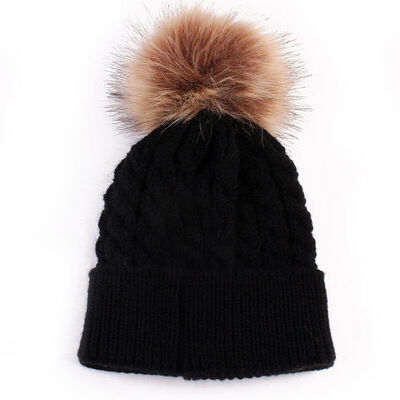 

Mom MotherBaby Knit Pom Bobble Hat Kids Girls Boys Winter Warm Beanie Caps NEW