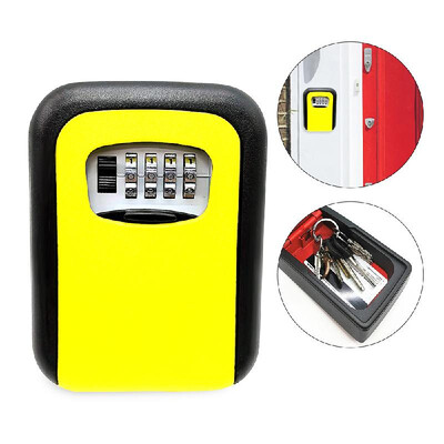 

Key Storage Lock Box 4-Digit Combination Lock Box Wall Mounted Lock Box Key Safe Box Security Key Holder