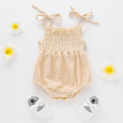 

Toddler Baby Boys Girls Sleeveless Suspender Folding Romper Jumpsuit Bodysuit