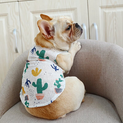 

Law Fighting Clothes Vest Dog Cat Summer Day Thin Section Teddy Keji Bomeiying Fighting Pet Supplies Clothing Plant Pattern