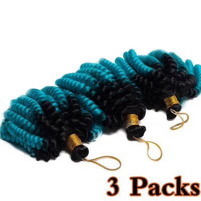 

3 Packs Jamaican Bounce Hair Short Curly Crochet Braids Hair Extension Curly Crochet Hair Synthetic Braids Twist Hair For Women