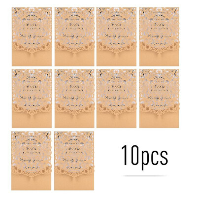

10pcs Pearl Paper Floral Invitation Cards Invitation Holders with Blank Inner Sheet for Wedding Birthday Party Anniversary