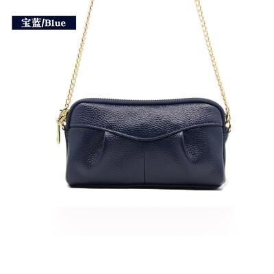 

First layer cowhide 2019 new womens leather hand shoulder shoulder Messenger bag chain shell bag large capacity