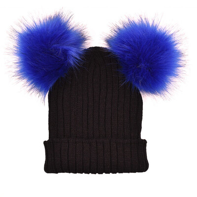 

Tailored Women Winter Warm Hats Crochet Knit Hairball Beanie Cap