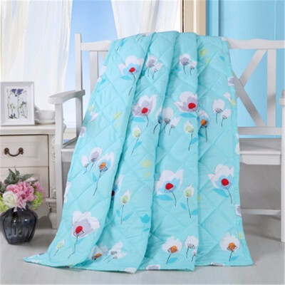 

110 X 150cm Summer Quilt Cover Air-conditioning Quilts Cover Children Adult Single Cartoon Flower Washable Bed Home Use