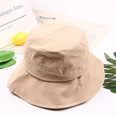 

Spring&summer new fisherman Hat Korean wave Hat women casual Joker Sun Hat mens metal pendant basin Hat couple Hat