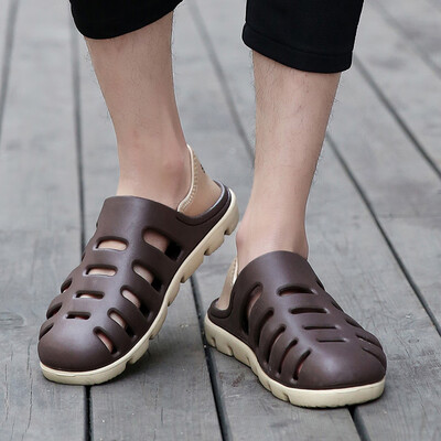 

Rose Fashion Mens Flat Breathable Antiskid Light Slippers Beach Hole Shoes Sandals