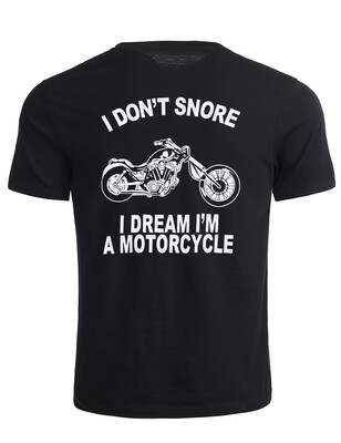 

Motorcycle Funny T-Shirt Gift For Dad Father Day Gift Chopper Biker Gift Funny Snore T-Shirt