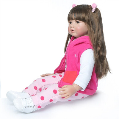 

Ktaxon 24" Lovely Silicone Baby Doll Long Hair Girl Wearing a Deer Dress