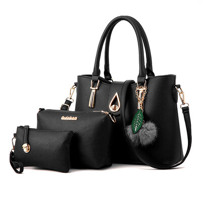 

Water drop three-piece mother bag European&American fashion middle-aged female bag handbag shoulder diagonal package