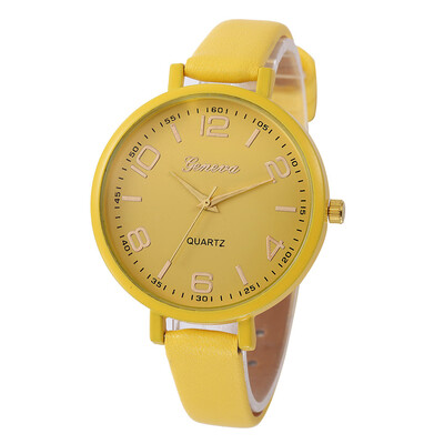 

Simple Style Large Dial Roman Numerals Fresh Ladies Watch De Fashion Montres Femmes Womens Watches Fashion Geneva Wristwatch