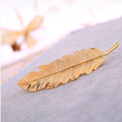 

〖Follure〗Fashion Women Leaf Feather Hair Clip Hairpin Barrette Bobby Pin Hair Accessories