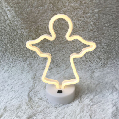 

Toponeto Angel Cactus LED Lights Light White Plastic Love Battery USB Dual-use Models