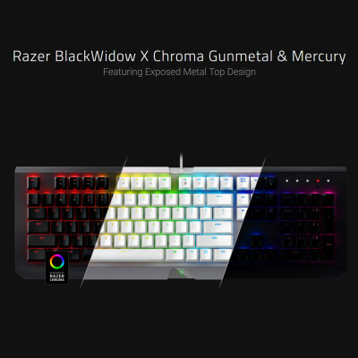 

Razer BlackWidow X Chroma Gaming Keyboard Floating Mechanical Keyboard RGB BacklightWhite