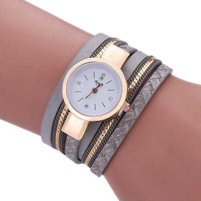 

Xianle Jiaojin Gold Compiled Two Circles Wrap Bracelet Women