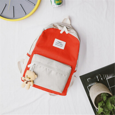 

Tailored FOREST Womens Color Matching Backpack Retro Trend Wild Casual Backpack