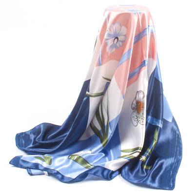 

New printing simulation silk satin scarf Scarf scarf 90cm shawl manufacturers wholesale a generation