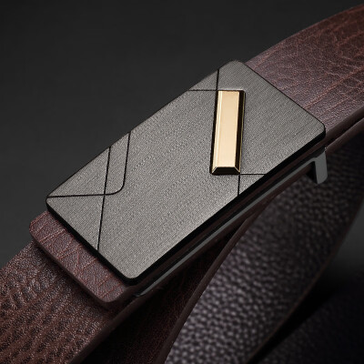 

Mens belt suede leather smooth buckle casual leather belt youth Korean version of the high-end business tide belt belt