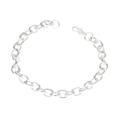 

Lovers Simple Silver Chain Iron Wristband Couples Bracelet Lady Retro Bangles Girl Women Jewelry