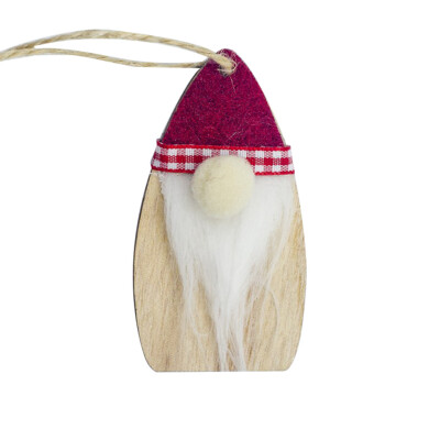 

Toponeto Christmas Decoration Wooden Felt Santa Claus Pendant Christmas Tree Ornaments