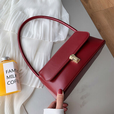 

Advanced foreign gas bag simple retro bag new 2019 network celebrity lock single shoulder bag leisure oblique satchel bag