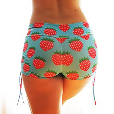 

Tailored Women Ladies Summer Fruit Printed Shorts Soft Tight Fitness Pants