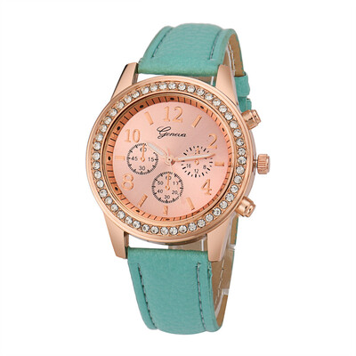 

Ladies Attractive Fashion High quality Luxury Unisex Casual Faux Leather Quartz Analog WristWatches Dropshipping Hot Sale &Ff