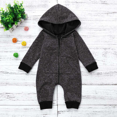 

Newborn Infant Baby Boys Girls Romper Hooded Jumpsuit Bodysuit Clothes Outfit 70