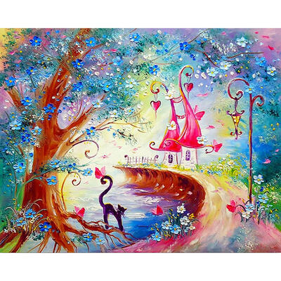 

5D DIY Full Drill Diamond Painting Cartoon Path Cross Stitch Embroidery Kit