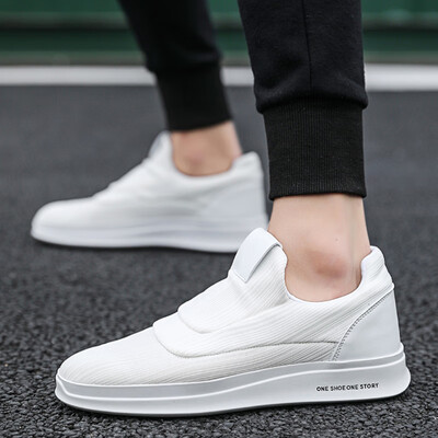 

Mens shoes a pedal lazy mens canvas white shoes tide shoes old Beijing shoes deodorant shoes
