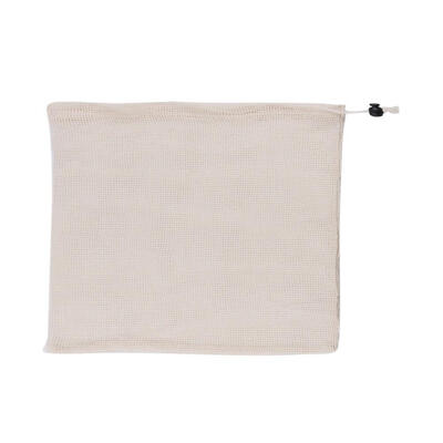 

Reusable Organic Cotton Vegetable Mesh Bag Washable Fruit Drawstring Bags