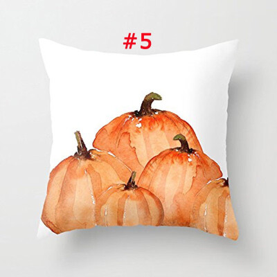 

Halloween Pumpkin Square Cotton Linen Throw Pillow Case Cushion Cover Home Decor