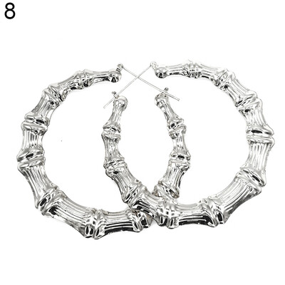 

Fashion Women Bamboo Joints Triangle Heart Earrings Party Statement Jewelry Gift