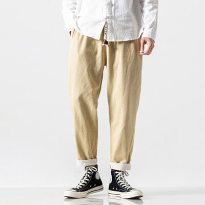 

Gobestart Mens New Style Casual Plain Jeans Fashion Retro-Sized Trousers Pant