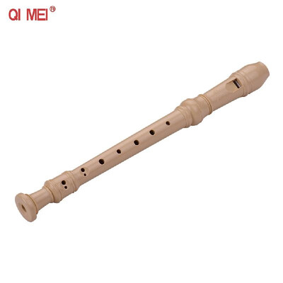 

QIMEI QM8A-4B Baroque Style Fingering 8 Holes Soprano Descant Recorder ABS Flute with Cleaning Stick Portable Lanyard Finger Rest
